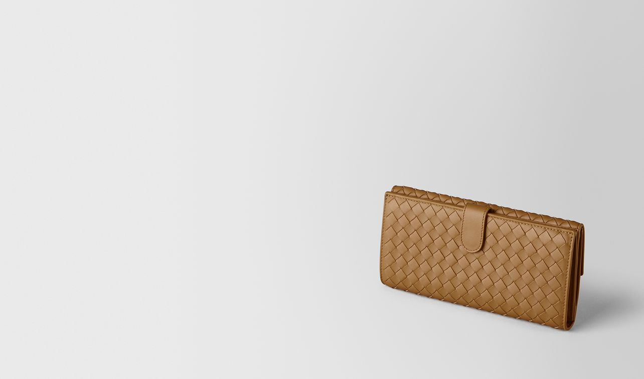 camel intrecciato nappa french wallet landing