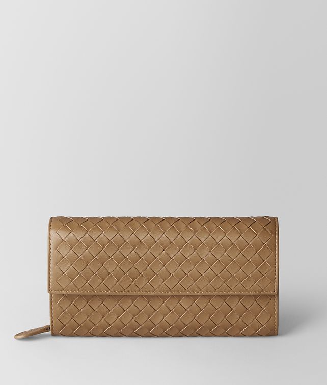 BOTTEGA VENETA CAMEL INTRECCIATO NAPPA CONTINENTAL WALLET Continental Wallet Woman fp