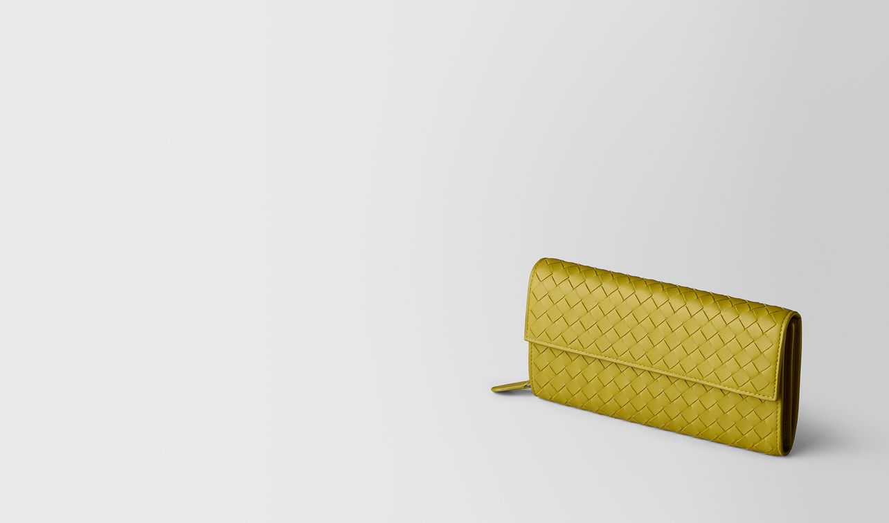 chamomile intrecciato nappa continental wallet landing