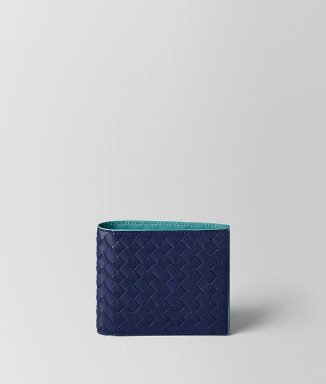 BOTTEGA VENETA ATLANTIC INTRECCIATO VN/AQUA NAPPA WALLET Bi-fold Wallet Man fp