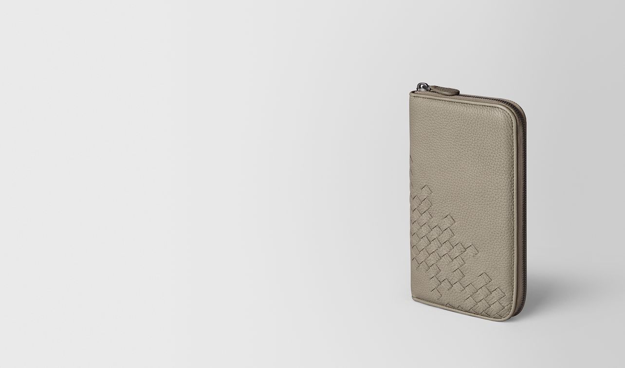 portafoglio con zip in cervo dark cement landing