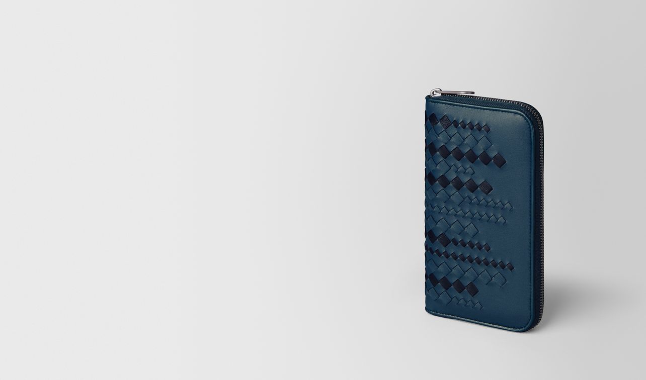 denim/tourmaline nappa zip around wallet landing
