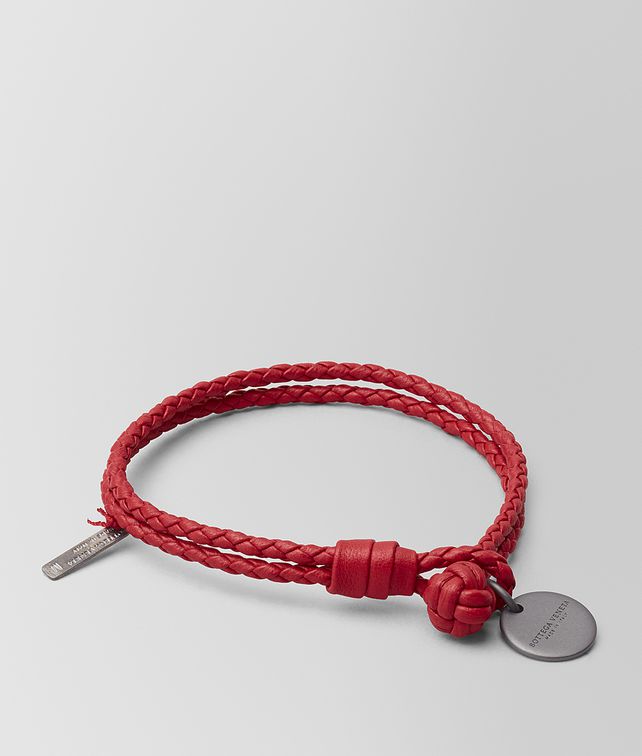 BOTTEGA VENETA CHINA RED INTRECCIATO NAPPA BRACELET Other Accessories E fp