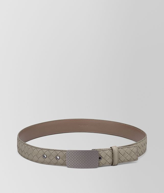 BOTTEGA VENETA DARK CEMENT INTRECCIATO CALF BELT Belt Man fp