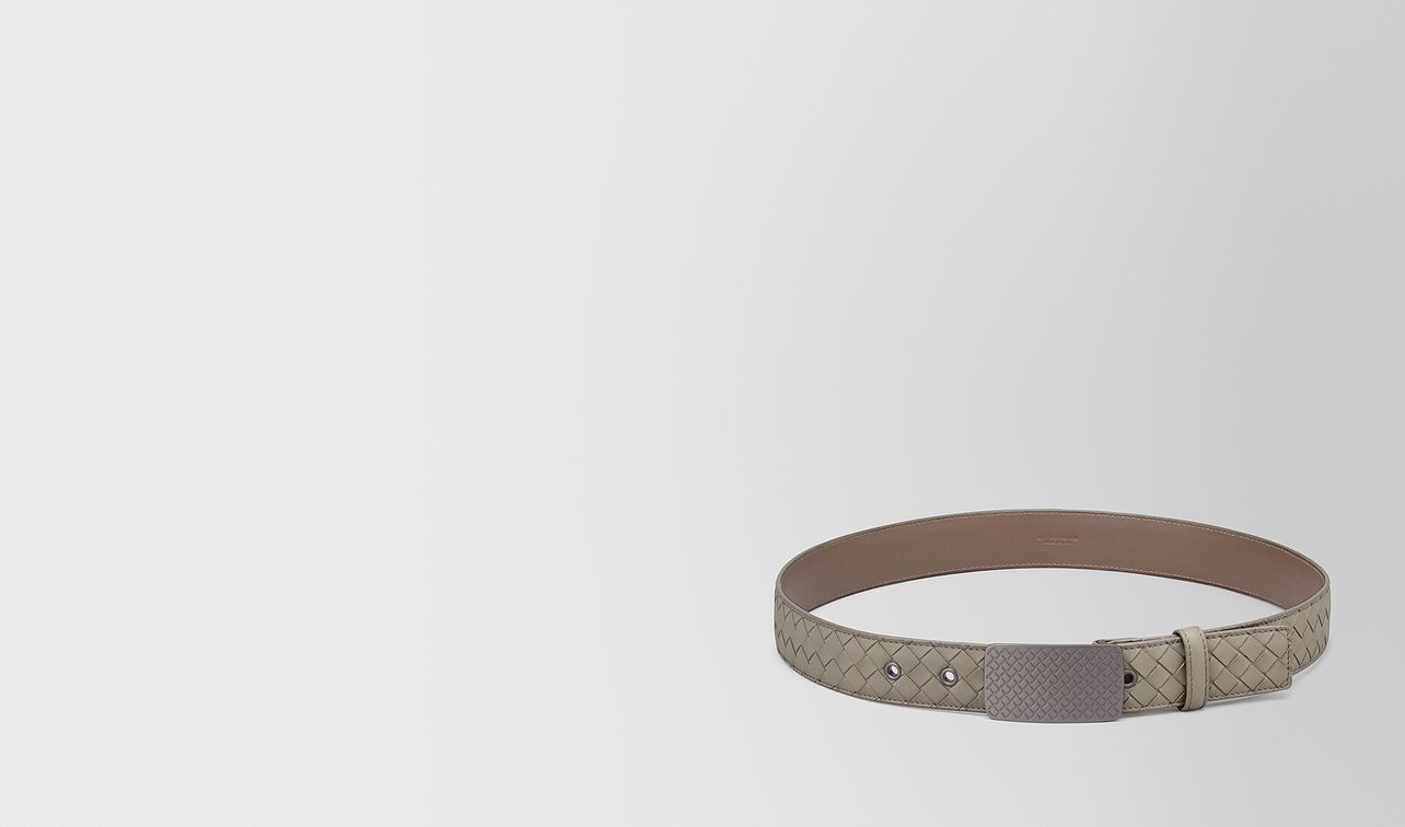 dark cement intrecciato calf belt landing