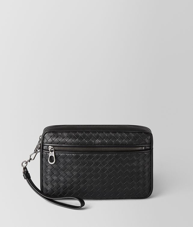 BOTTEGA VENETA NERO INTRECCIATO CALF SMALL CITYDOC Document case Woman fp