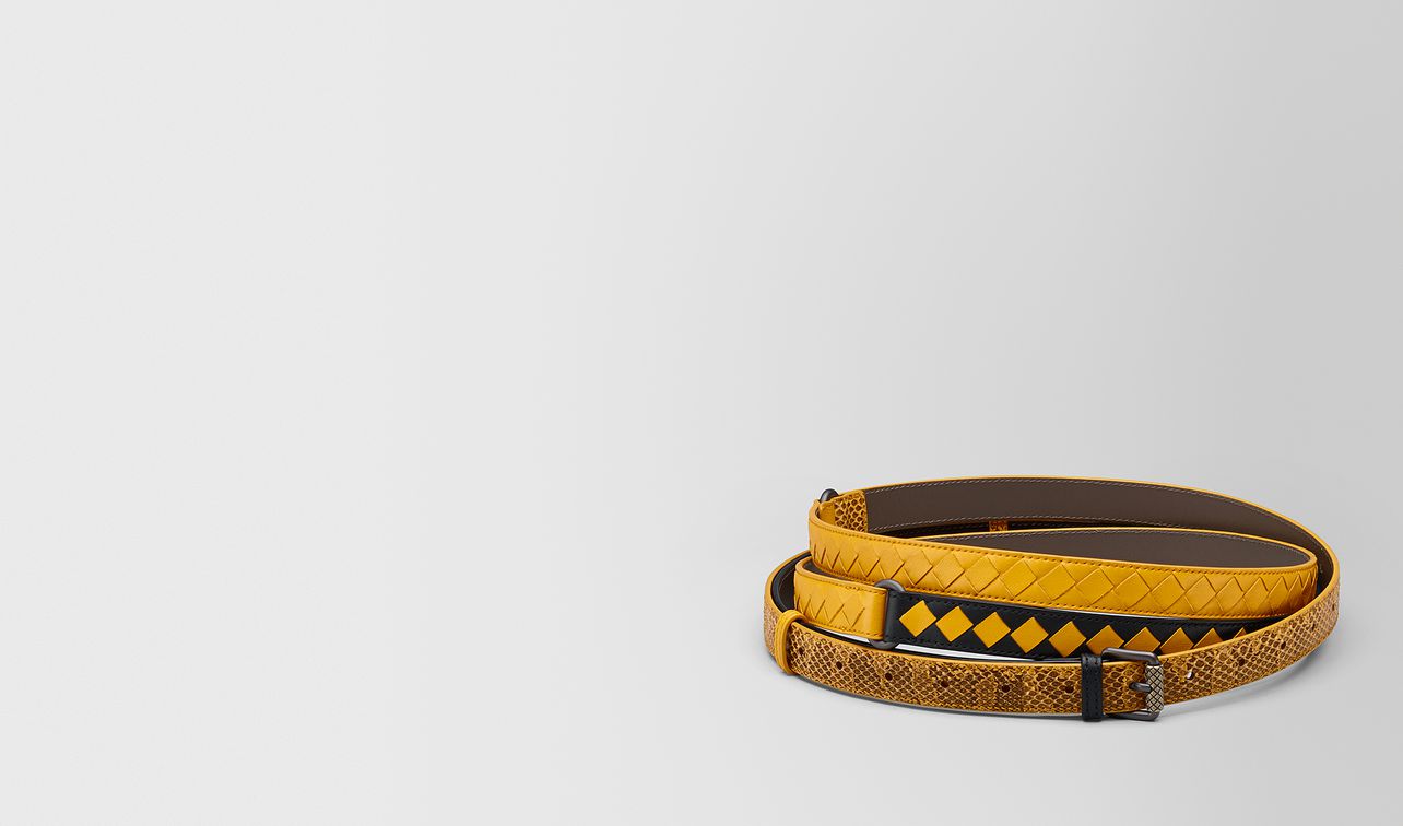 nero/sunset intrecciato check belt landing