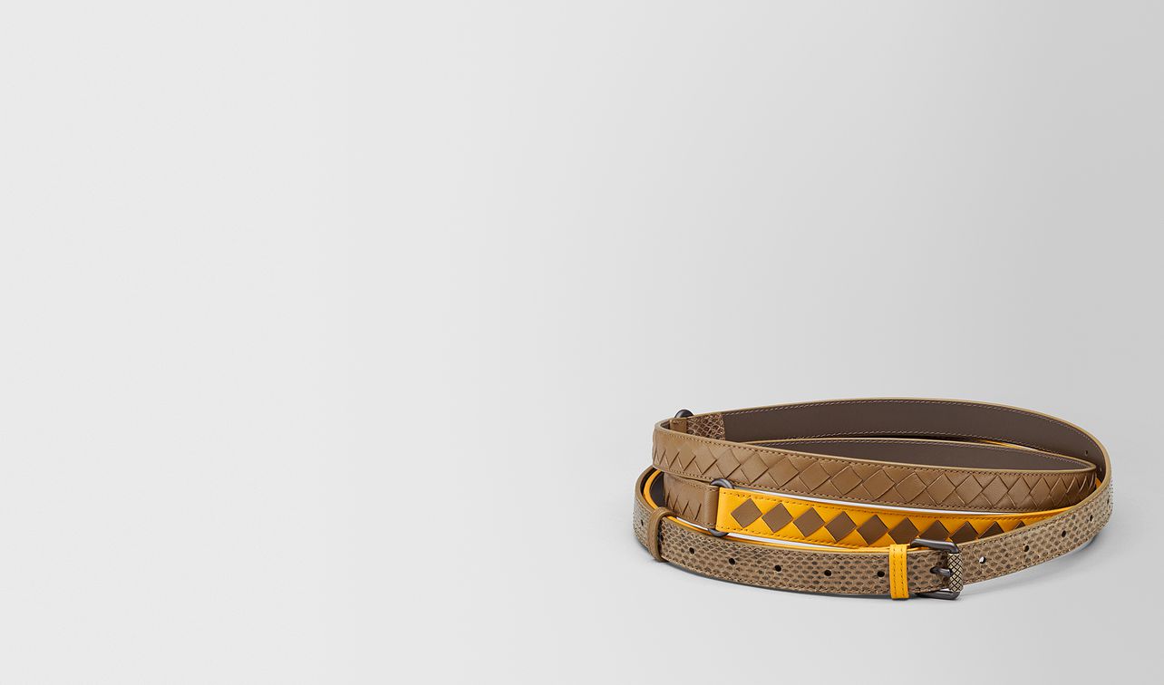 sunset/camel intrecciato check belt landing