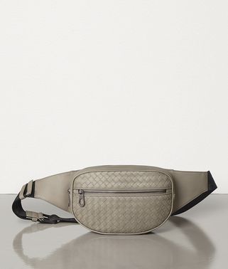 DARK CEMENT INTRECCIATO VN BELT BAG