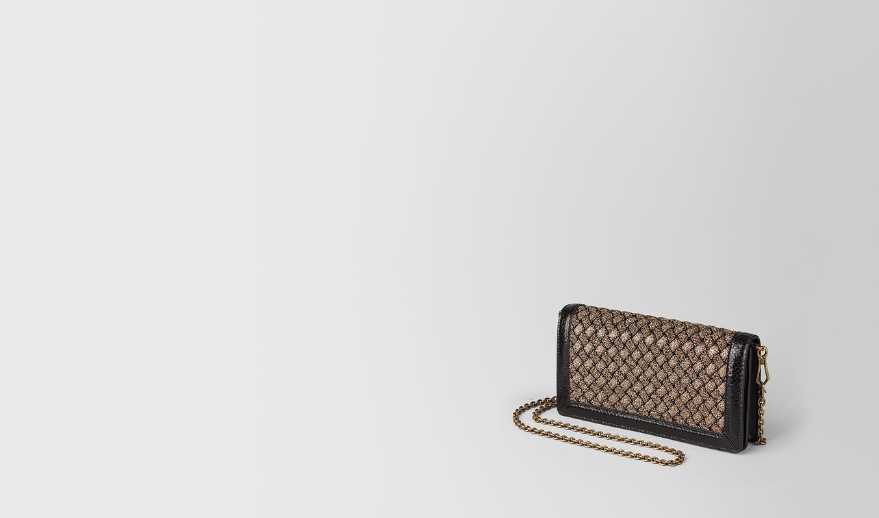 oro bruciato intrecciato knitted chain wallet landing
