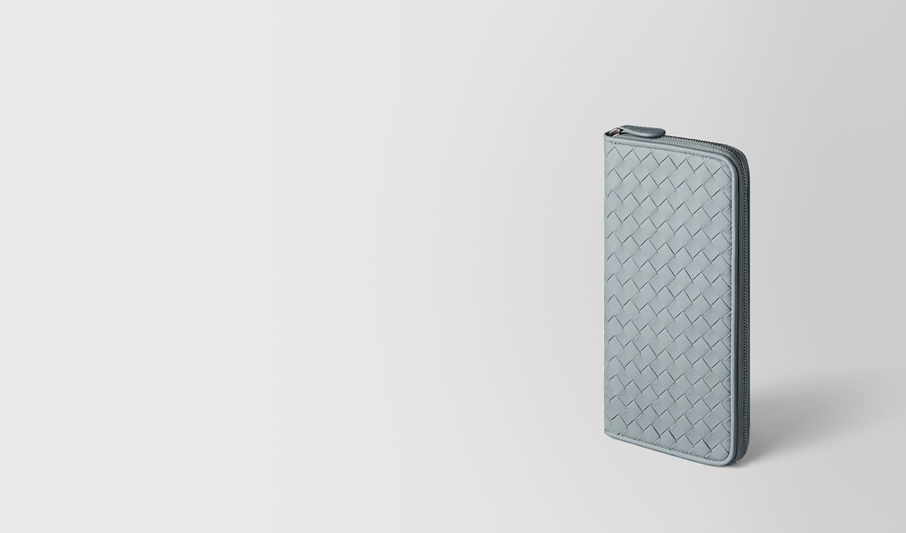 arctic intrecciato nappa zip around wallet landing