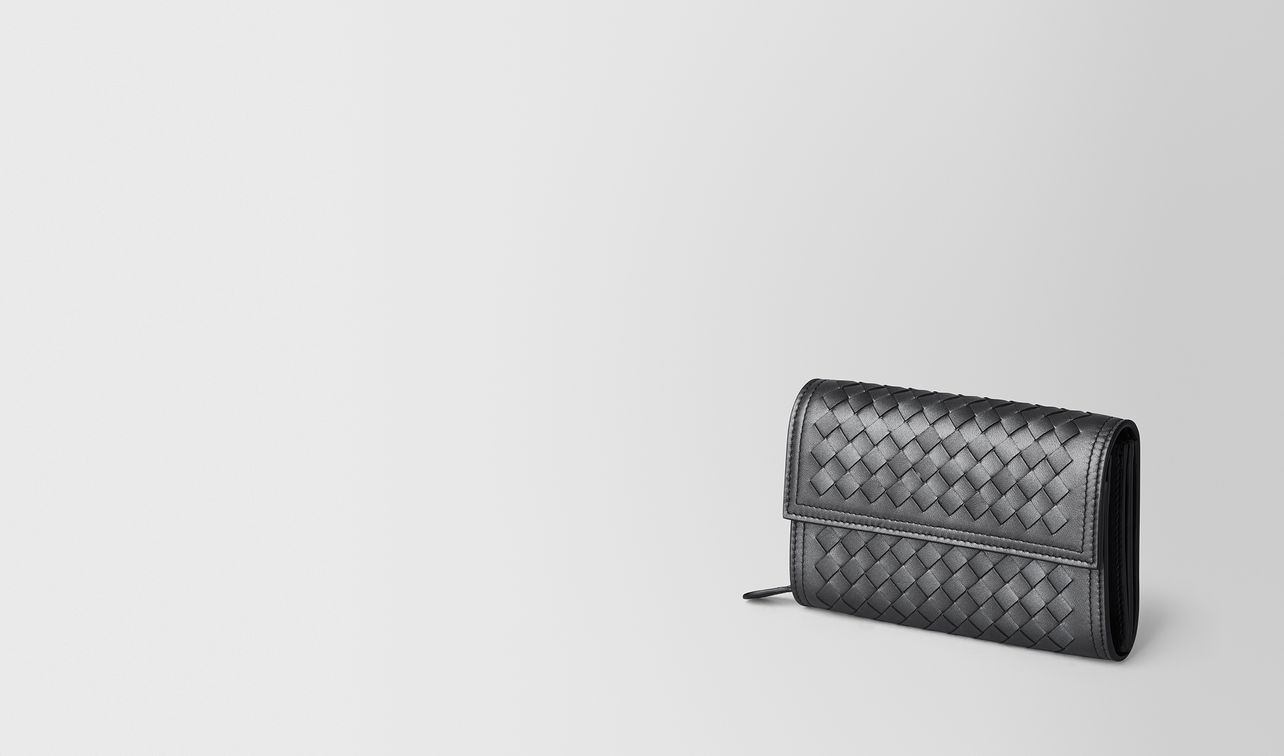antique silver intrecciato nappa wallet landing