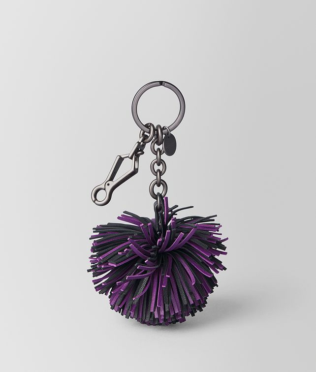 BOTTEGA VENETA MONALISA/NERO NAPPA POMPOM Keyring or Bracelets E fp