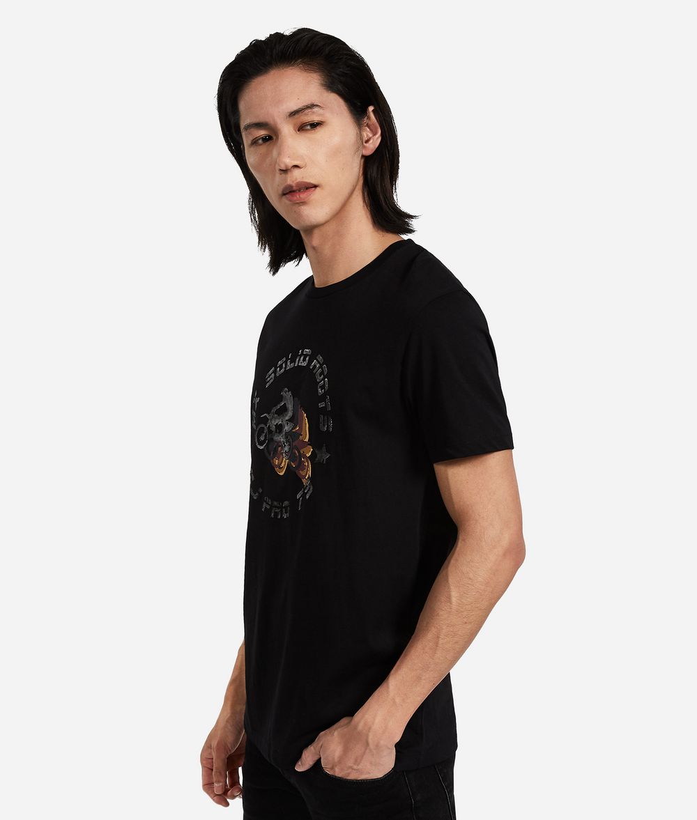 KARL LAGERFELD T-Shirt im Motocross-Look T-Shirt Herren d