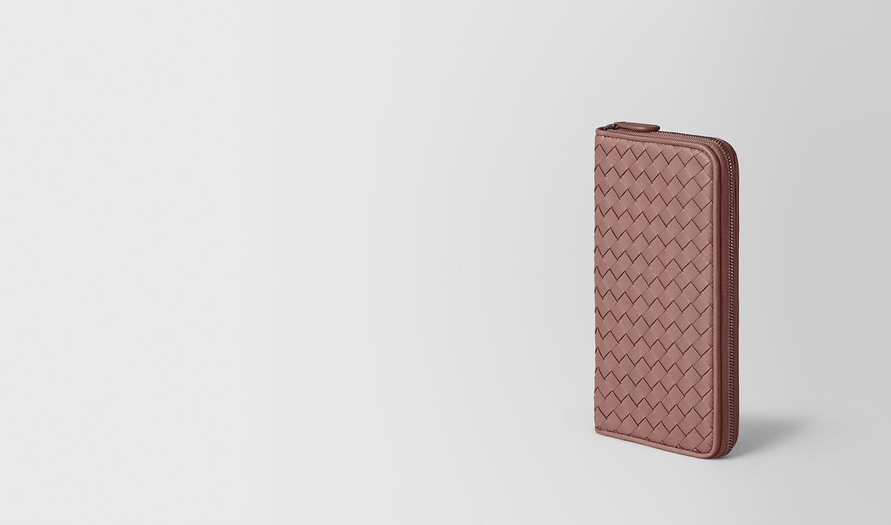 deco rose intrecciato nappa zip around wallet landing