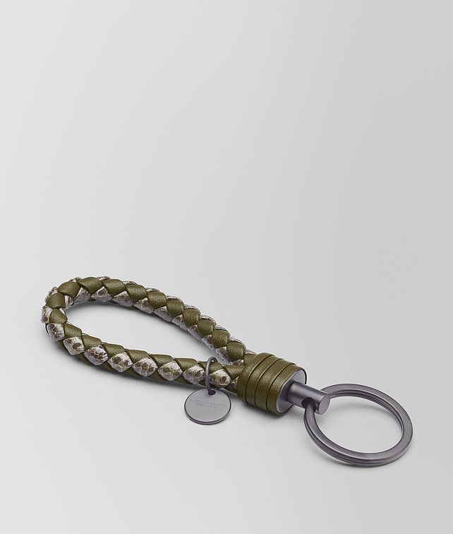 BOTTEGA VENETA MUSTARD INTRECCIATO NAPPA/AYERS KEY RING Keyring or Bracelets E fp