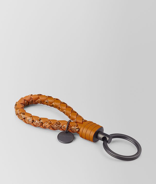 BOTTEGA VENETA KEY RING IN AYERS AND INTRECCIATO NAPPA Keyring or Bracelets E fp