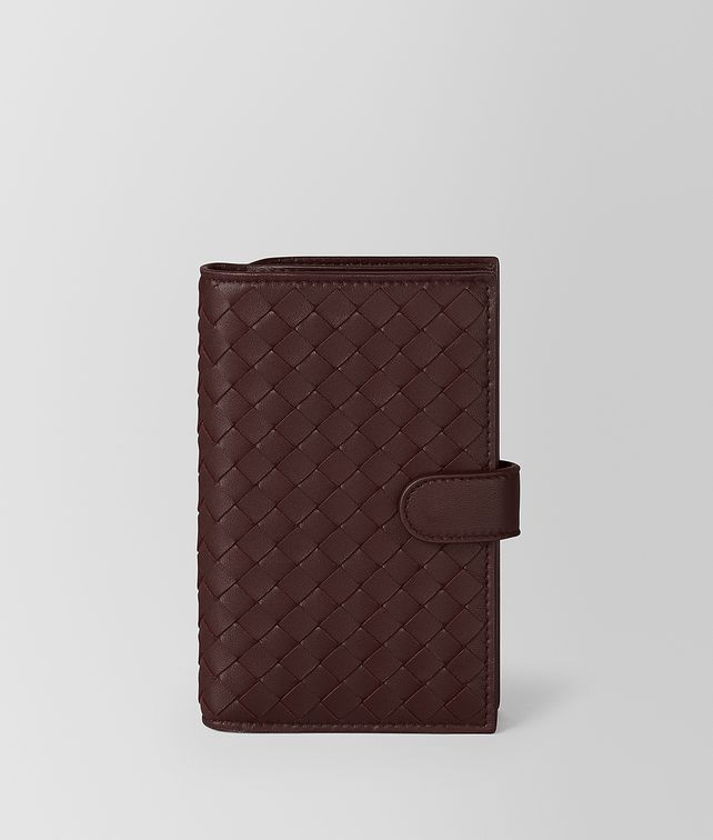 BOTTEGA VENETA DARK BAROLO INTRECCIATO NAPPA MINI WALLET Large Wallet Woman fp