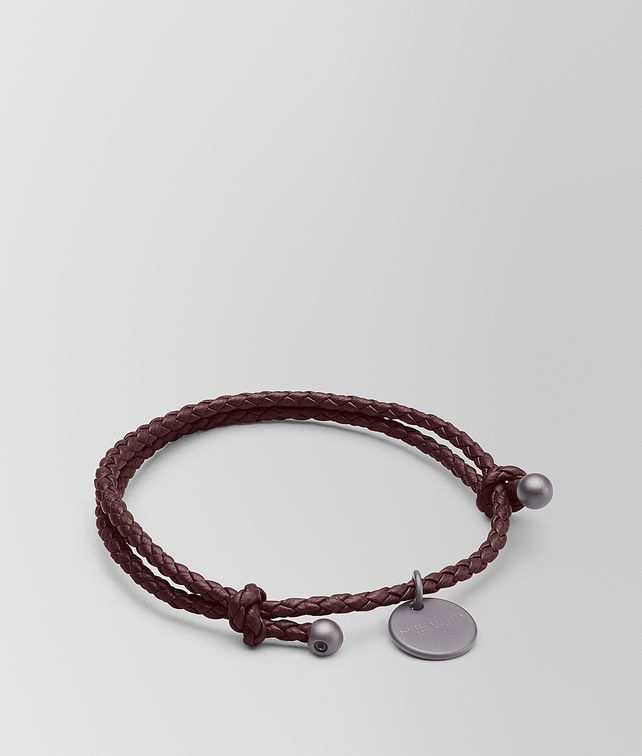 BOTTEGA VENETA DARK BAROLO INTRECCIATO NAPPA BRACELET Keyring or Bracelets E fp