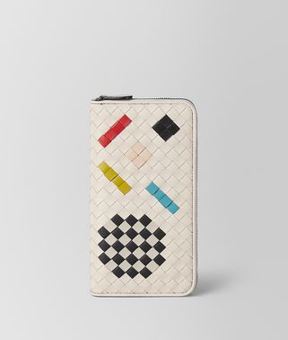 MIST INTRECCIATO ABSTRACT ZIP AROUND WALLET