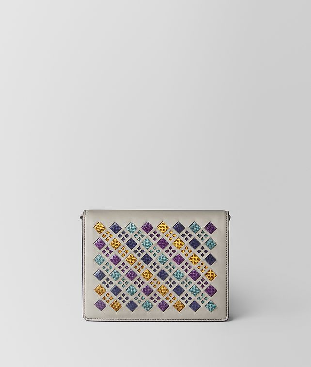 BOTTEGA VENETA MULTICOLOR INTRECCIATO STAINED GLASS CHAIN WALLET Mini Bag and Pouche Woman fp