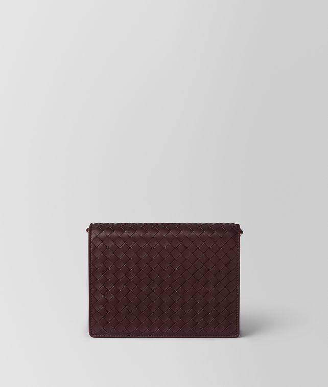 BOTTEGA VENETA DARK BAROLO INTRECCIATO NAPPA CHAIN WALLET Mini Bag and Pouche Woman fp