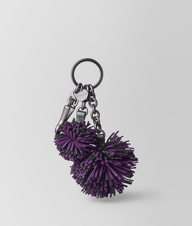 BOTTEGA VENETA MONALISA/NERO NAPPA POMPOM Keyring or Bracelets E fp