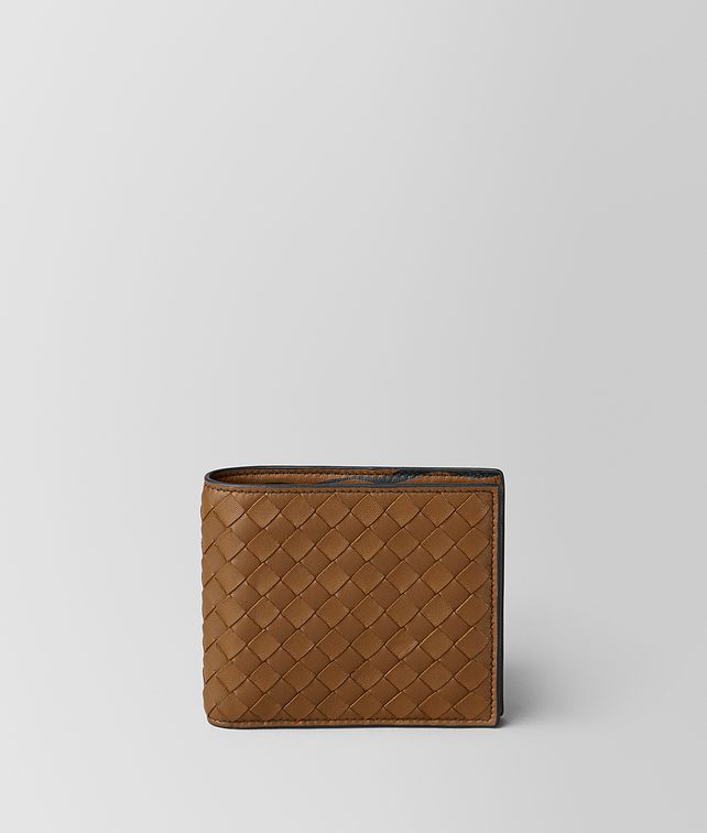 BOTTEGA VENETA DARK LEATHER/NERO INTRECCIATO NAPPA WALLET Bi-fold Wallet Man fp