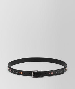 NERO NAPPA INTRECCIATO BUBBLES BELT