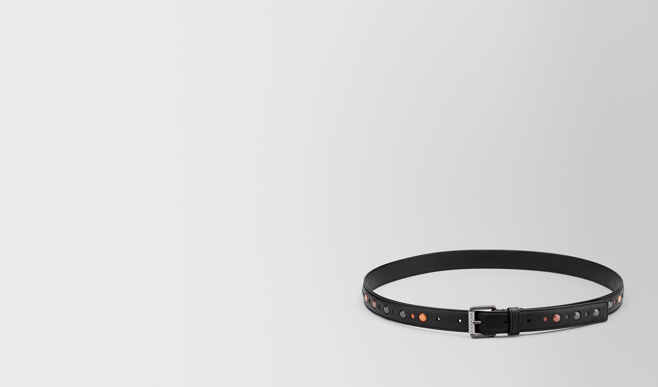 nero nappa intrecciato bubbles belt landing