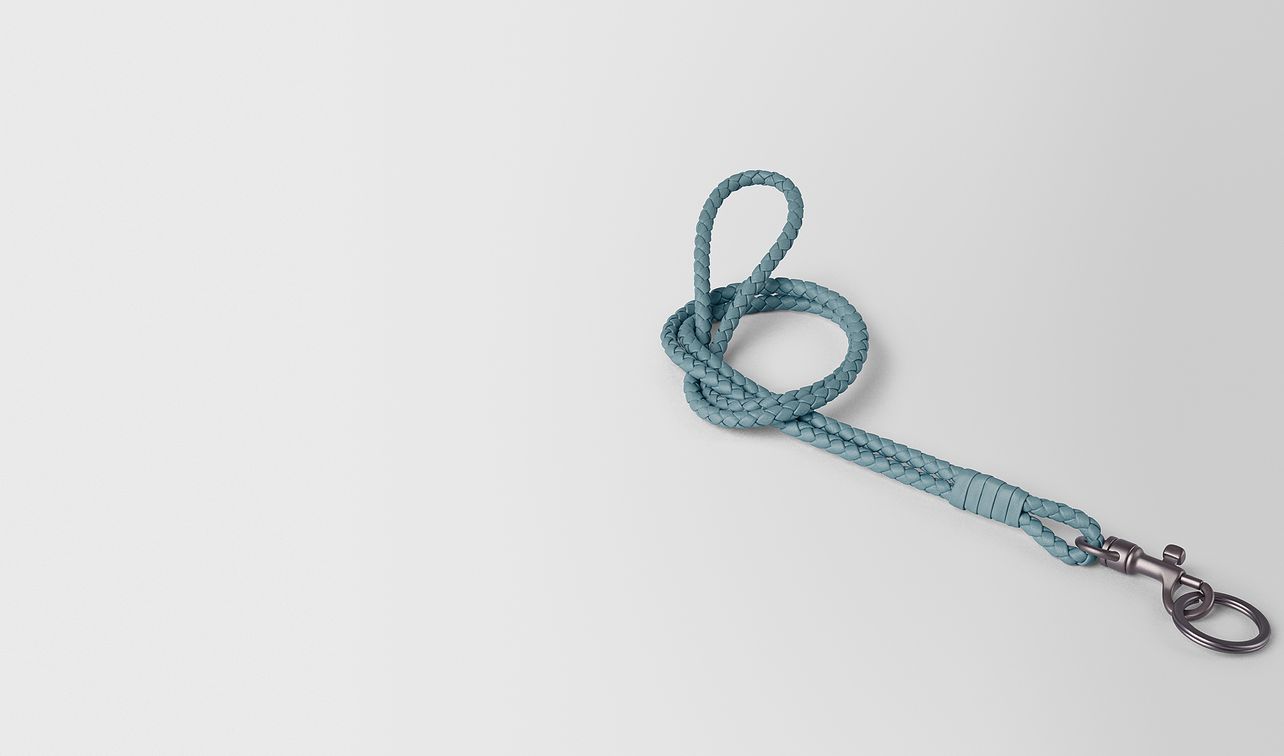 key ring in intrecciato nappa landing