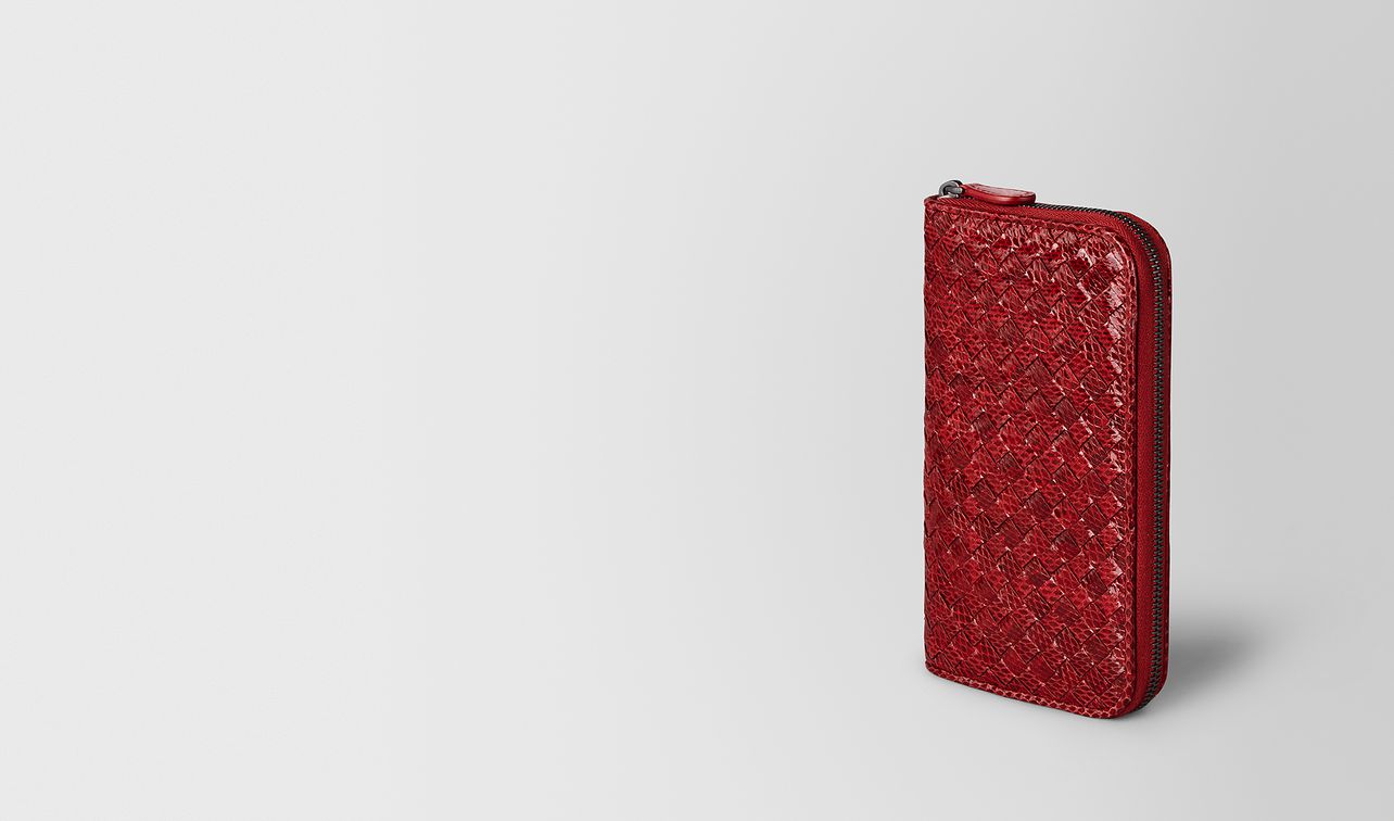 zip-around wallet in ayers and intrecciato nappa landing
