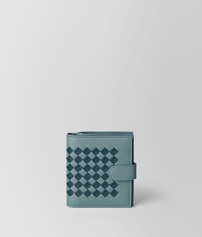 BOTTEGA VENETA MINI WALLET IN INTRECCIATO CHECKER Small Wallet Woman fp