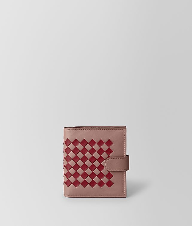 BOTTEGA VENETA MINI WALLET IN INTRECCIATO CHEQUER Small Wallet Woman fp