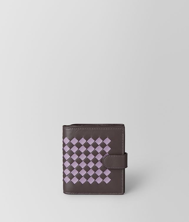 BOTTEGA VENETA MINI WALLET IN INTRECCIATO CHECKER Small Wallet Woman fp