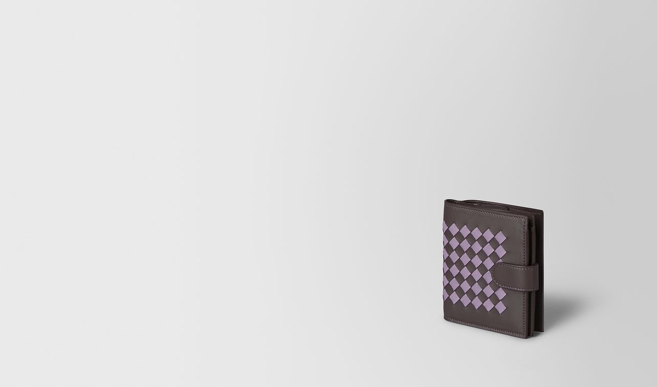 mini wallet in intrecciato checker landing
