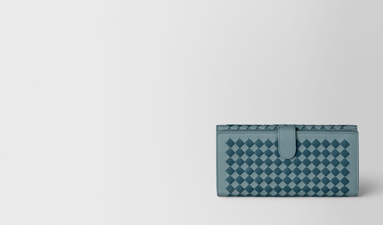 french wallet in intrecciato checker landing