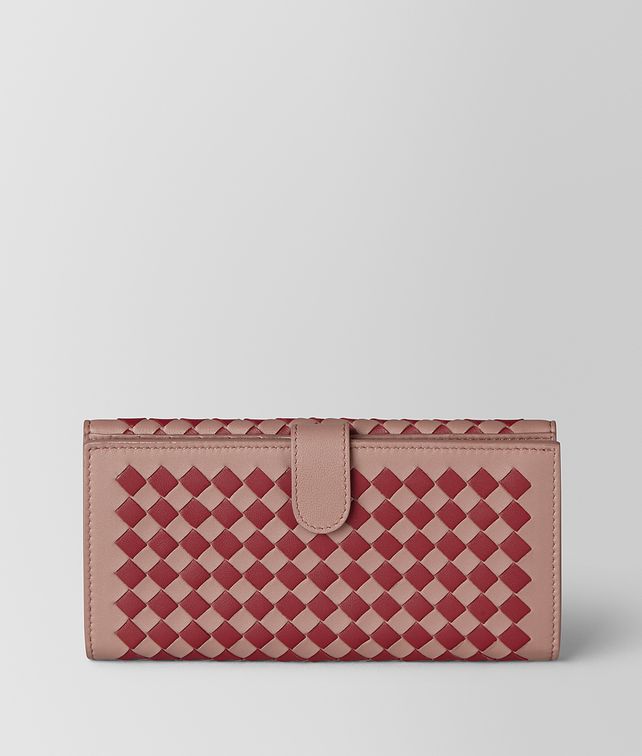 BOTTEGA VENETA FRENCH WALLET IN INTRECCIATO CHECKER Large Wallet Woman fp