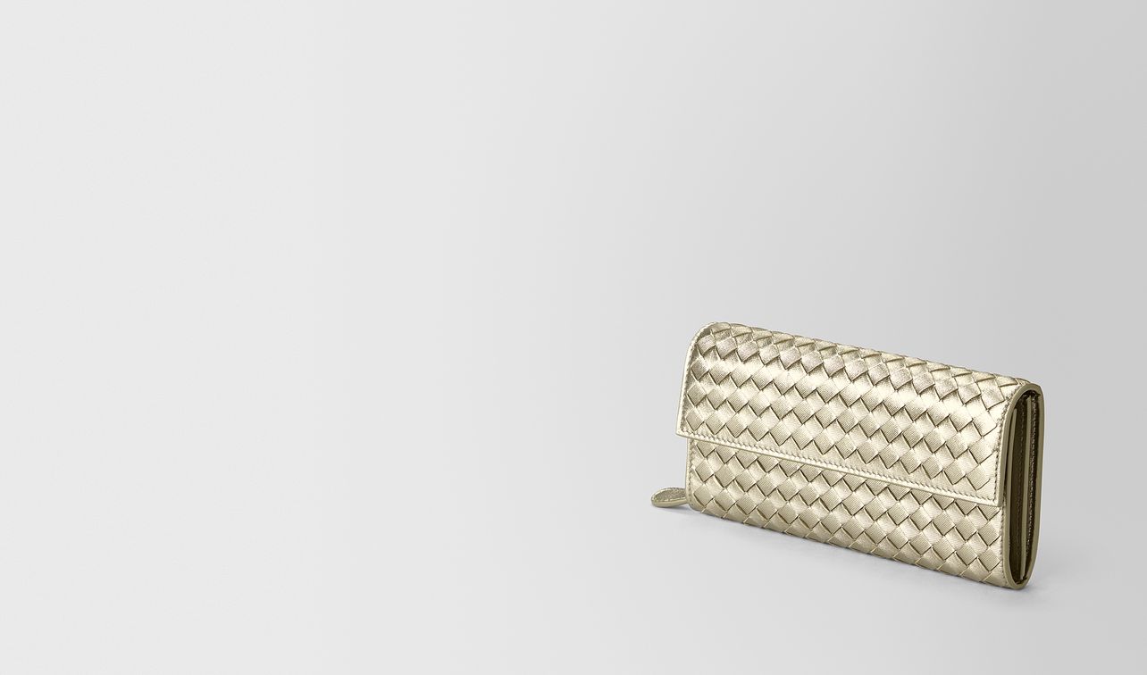 continental wallet in intrecciato grosgrain landing
