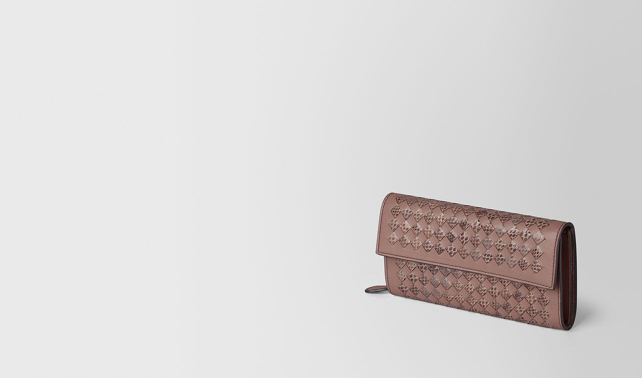 continental wallet in intrecciato chequer and ayers landing