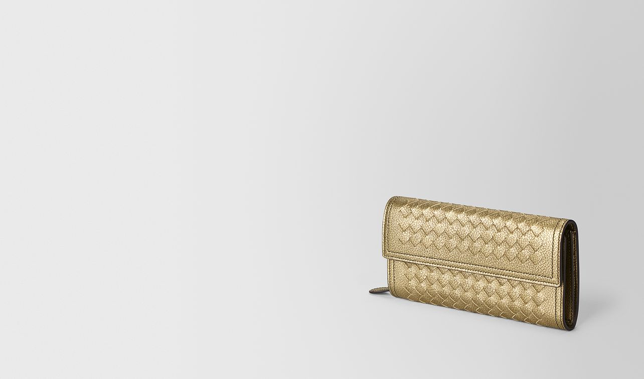 continental wallet in metallic calf landing