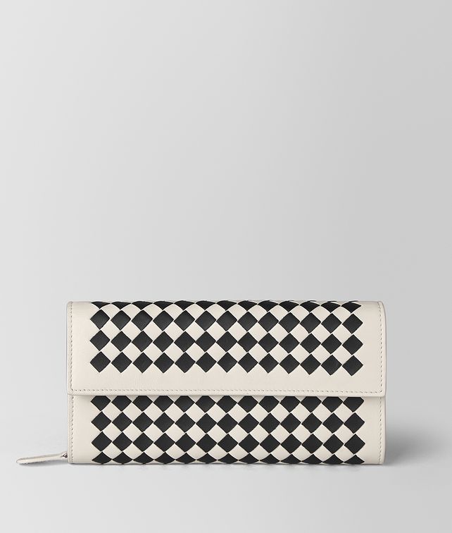 BOTTEGA VENETA CONTINENTAL WALLET IN INTRECCIATO CHECKER Large Wallet Woman fp