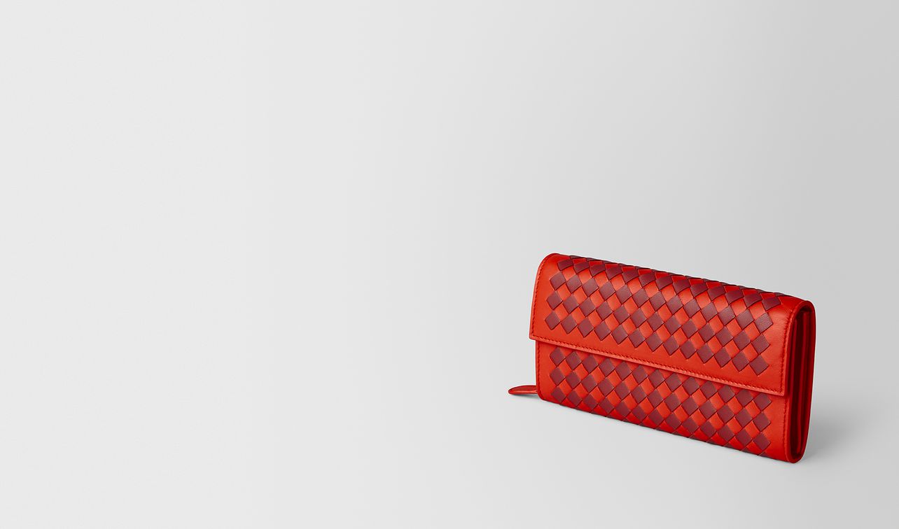 continental wallet in intrecciato chequer landing