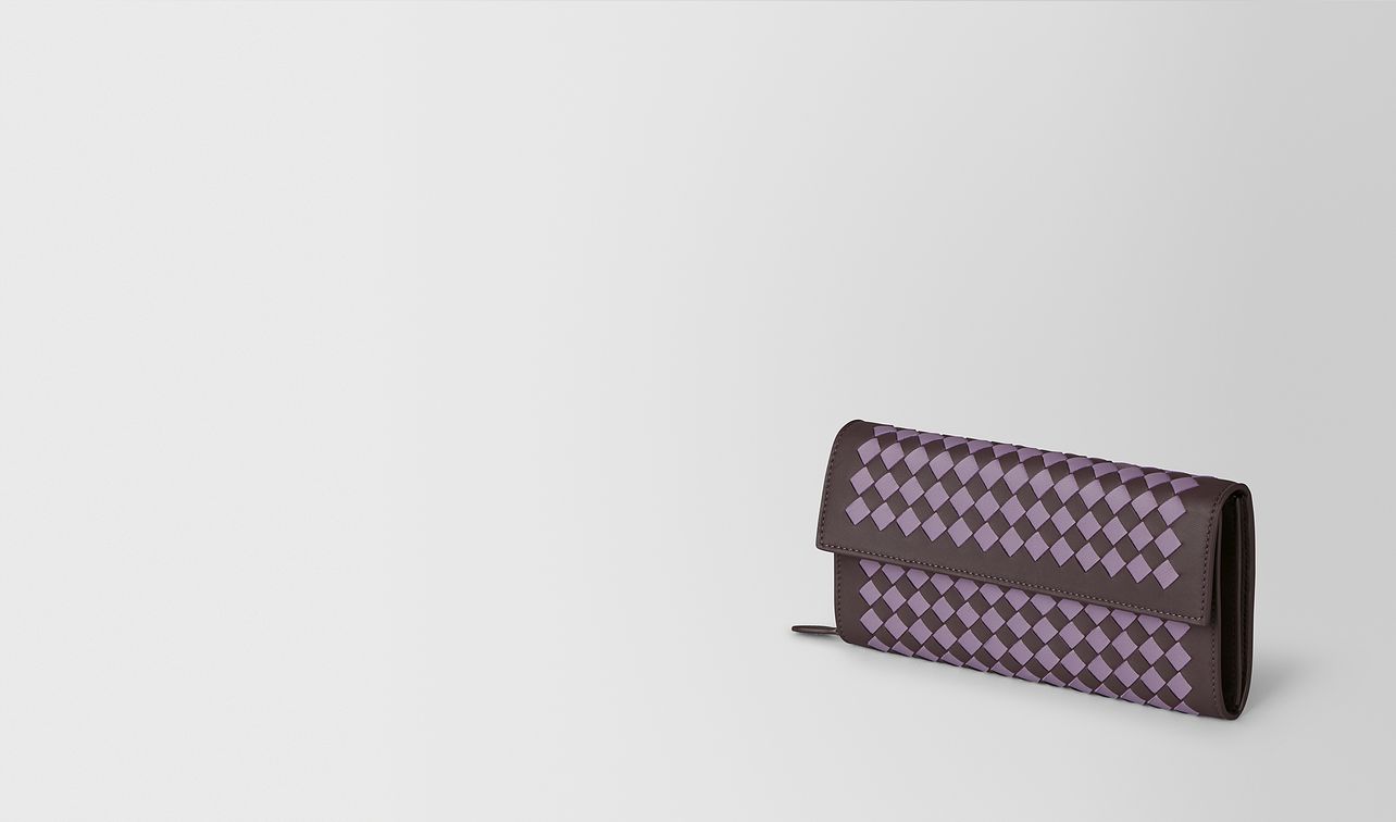 continental wallet in intrecciato chequer landing