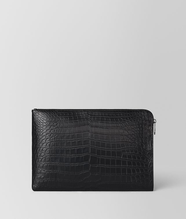 BOTTEGA VENETA ネロ クロコダイル ドキュメントケース ドキュメントケース メンズ fp