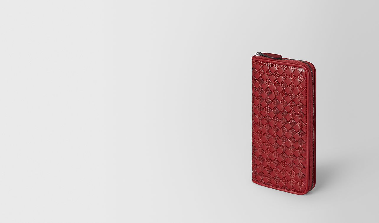 zip around wallet in intrecciato checker and ayers landing