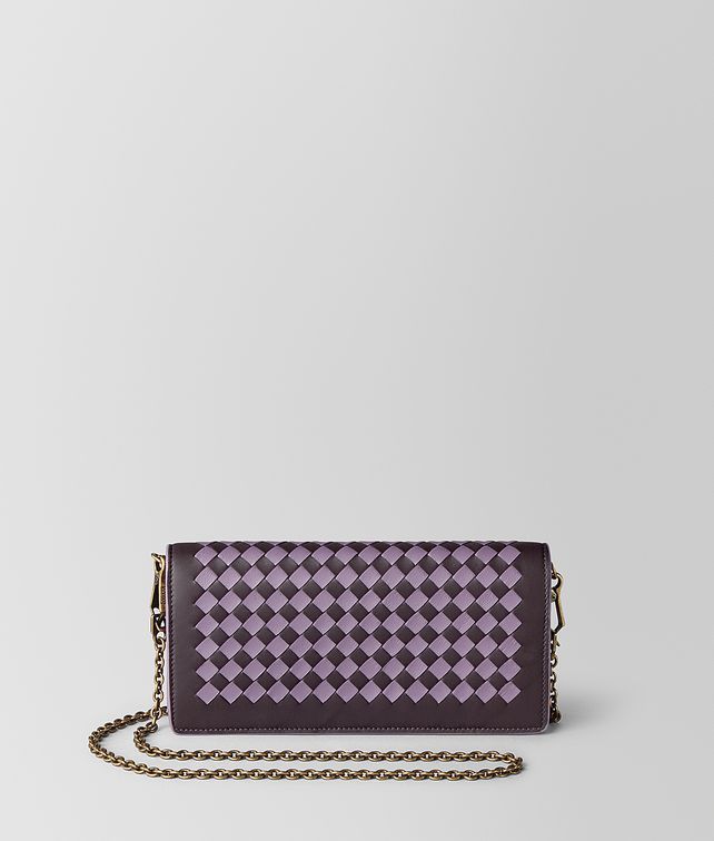 BOTTEGA VENETA CHAIN WALLET IN INTRECCIATO CHEQUER Mini Bag and Pouche Woman fp