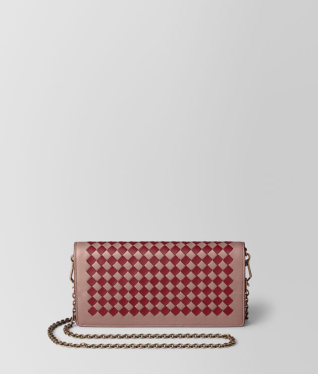 BOTTEGA VENETA CHAIN WALLET IN INTRECCIATO CHECKER Mini Bag and Pouche Woman fp