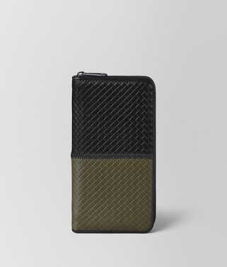 ZIP AROUND IN MICRO-INTRECCIATO EMBOSSED 