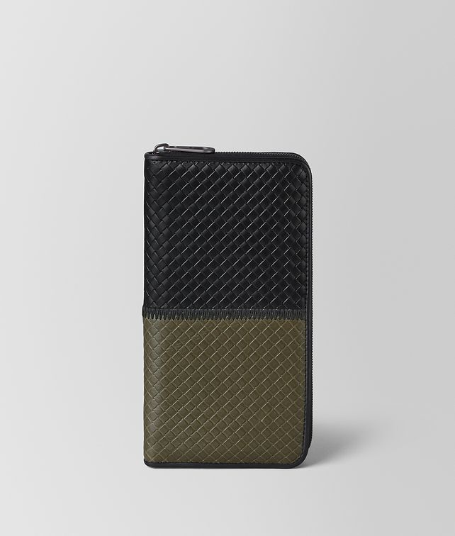 BOTTEGA VENETA ZIP-AROUND IN MICRO INTRECCIATO EMBOSSED Large Wallet Man fp